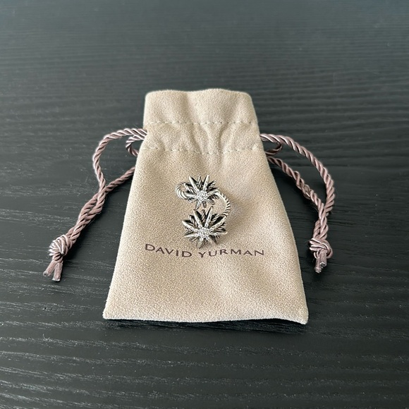 David Yurman Jewelry - David Yurman Starburst Bypass Ring in Sterling Silver with Diamonds, 27.5mm